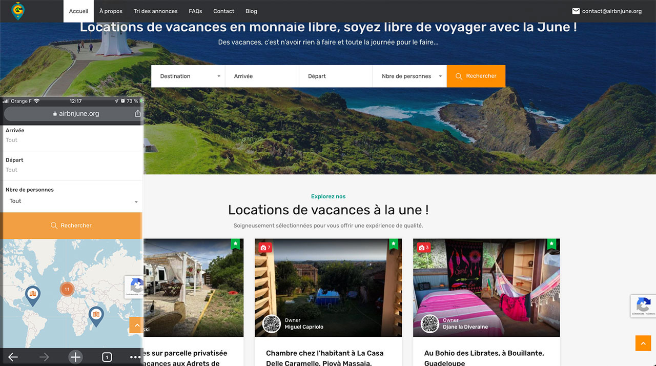 Airbnjune, location de vacances en monnaie libre